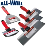 Wal-board Blue Steel Drywall Taping Knife Set Soft Grip 4 Knives + Mud Scoop. Fixed Price $70.99.