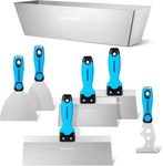 Kezers Drywall Hand Tool Kit, 7 Pieces 3" 4" 5" 6" 8" 12" Stainless Steel. Fixed Price $55.46.