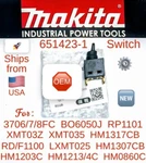Makita 651423-1 Oem Switch For HM0860C 3706 HM1317CB RD1100 XMT03 BO6050J RP1101. Fixed Price $28.95.