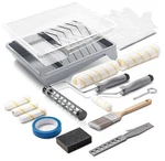 17 Piece Paint Kit Rollers And Frame Voomey. Fixed Price $19.00.