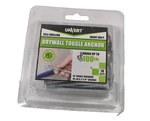 Unvert Self Drilling Drywall Toggle Anchors Sets 100 Lbs Capacity #8 X 2-1/4". Fixed Price $18.99.