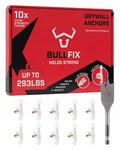 Bullfix Extra Drywall Anchors - 10 Pack, Holds Up To 293LBS, Heavy Duty .... Fixed Price $27.69.