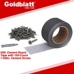 Goldblatt 150PC 50" Cement Board Tape #8 1-5/8'' Concrete Screw Drill Bit. Fixed Price $17.99.