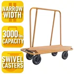 Heavy Duty Steel Dolly Cart For Moving Tools, Paneling, Drywall Plywood, Lock. Fixed Price $391.16.