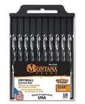 Montana Brands MB-63194 Drywall Cut Out Drill Bits, 3/16", 10 Pack. Fixed Price $67.05.