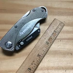 Vintage Husky Silver Stainless Steel Folding Utility Knife Replaceable Blade 4"L. Fixed Price $12.99.