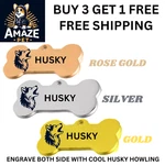 Laser Engraving Stainless Steel Dog Cat Pet Tag - Custom Breeds Both Side. Fixed Price $7.99.