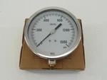 Wal Pressure Gauge 6" 0-1500PSI 1/4NPT Bottom Connection Stainless Steel Ne.... Fixed Price $5.00.