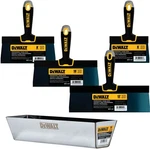 Dewalt Taping Knife Set Premium Blue Steel 6-8-10-12" W/ 16" Heli-arc Mud Pan. Fixed Price $80.96.