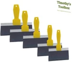 5-PIECE Wal-board Drywall Taping Knife Set Blue Steel 6-8-10-12-14". Fixed Price $49.99.