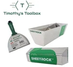 Usg Sheetrock Pro Drywall Mud Pan, Series 6" Knife And Magnetic Grip Combo. Fixed Price $54.99.