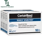 Certainteed 2 1/16" 500' Marco Spark-perf Drywall Paper Tape, Box Of 10 Rolls. Fixed Price $95.00.