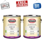 Glidden Fundamentals Grab-n-go White Eggshell Interior Paint, 1 Gallon (2 Pack). Fixed Price $47.99.