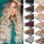 Tape 100% Remy Human Hair Extensions Skin Wefts Full Head Thick 100G Usa. Fixed Price $42.00.