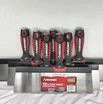 7 Pack Husky 10-INCH Stainless Steel Taping Knife With Soft Grip Handle. Fixed Price $80.00.