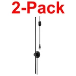 Amucolo 2-PACK 39.4 In. Dimmable Plug Wall Sconce Lights Matte Black. Fixed Price $77.37.