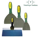 Richard Ergo-grip Stainless Steel (4,5,6") Set + 10" Blue Taping Knife. Fixed Price $76.99.