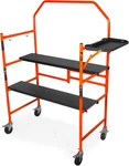 4-FOOT Portable Rolling Scaffolding, 500-POUND-CAPACITY With Foldable Design, Sa. Fixed Price $249.99.