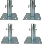 4 Pcs Base Plates With Pins For Baker Style Scaffolding, Silver. Fixed Price $42.99.