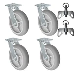 Casterhq - 8' X 2' Swivel Drywall Cart Casters Set Of 4 W/ Locks Tp. Fixed Price $80.99.