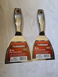 2 New Husky Professional 4 In. Stainless Steel Joint Knife W/ 1-PIECE Handle. Fixed Price $32.96.