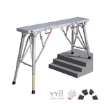 Hiyougo Scaffolding Platform Adjustable 51.11" X 9.84" 27.55-45.27, Silver. Fixed Price $155.99.