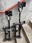 Warner 18" - 30" Strap Stride Aluminum Drywall Stilts Only Tried Em Once. Fixed Price $125.00.