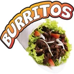 Signmission Burritos 48 Concession Decal Cart Trailer Stand Sticker. Fixed Price $76.30.