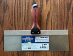 Marshalltown 12" X 3" Stainless Blade Taping Knife W/dura-soft Rubber Handle Usa. Fixed Price $19.99.