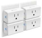 Kasa Smart Plug Mini 15A, Home Wi-fi Outlet Works With 4-PACK, White. Fixed Price $42.99.