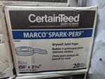 20 Rolls Certainteed Marco Spark-perf Drywall Joint Tape 250' 2-1/16" New Box. Fixed Price $74.99.