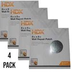 4-PK Hdx 8" Drywall Repair Patch, Permanently Damaged Walls. Fixed Price $15.95.