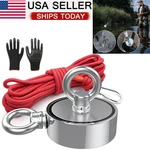 2000 Lbs Strong Fishing Magnet Kit Double Sided Pull Force 20M Rope Carabiner. Fixed Price $28.98.