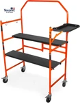 4-FOOT Portable Rolling Scaffolding, 500-POUND-CAPACITY With Foldable Design, Sa. Fixed Price $230.16.