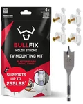 Bullfix Tv Kit - Bracket Drywall Anchors, Holds Up To 4 Pack, Silver. Fixed Price $19.99.