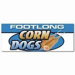 Footlong Dogs Decal Sticker Deep Fried Batter Corny Meal. Fixed Price $32.99.