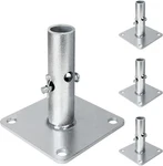 4-PACK Reinforced Scaffold Base, Galvanized Plates 4.75" Silver. Fixed Price $56.17.